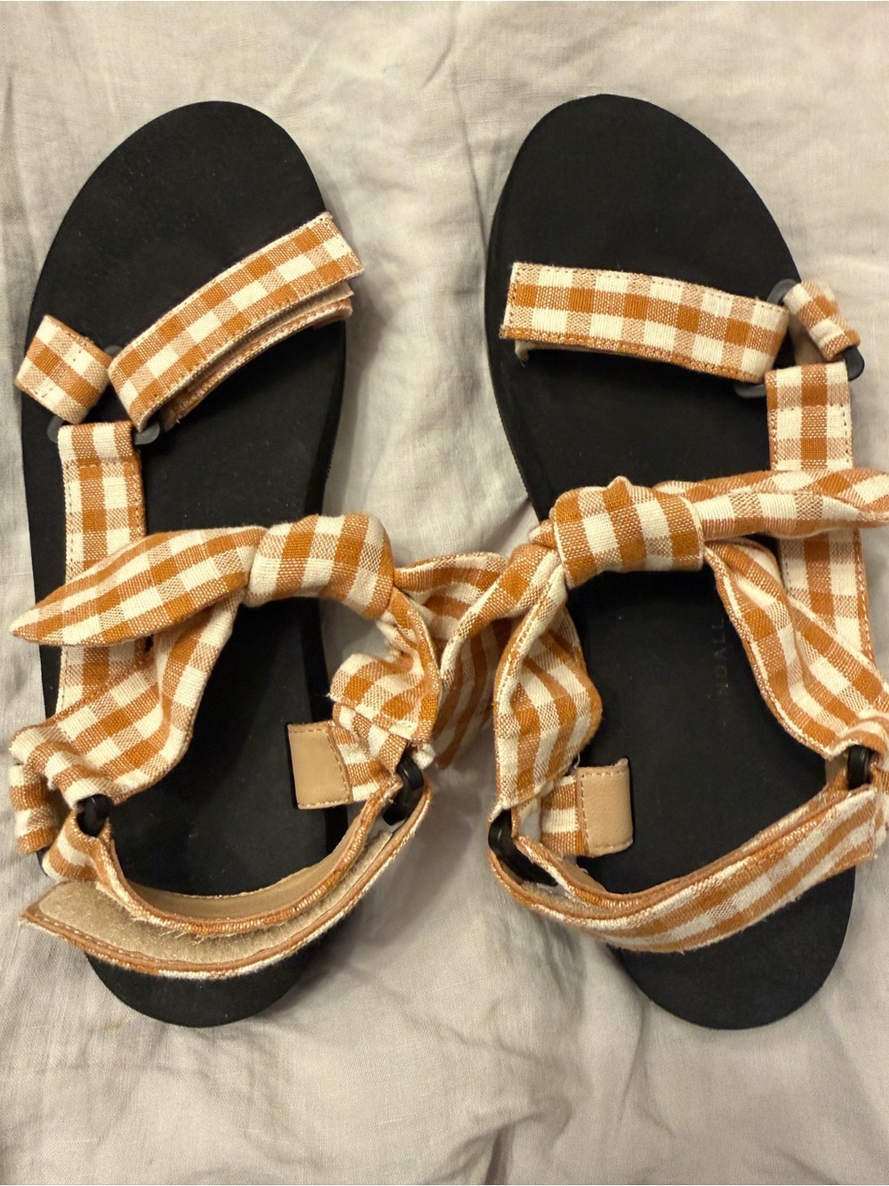 Loeffler Randall Gingham Sandals - size 10.5
